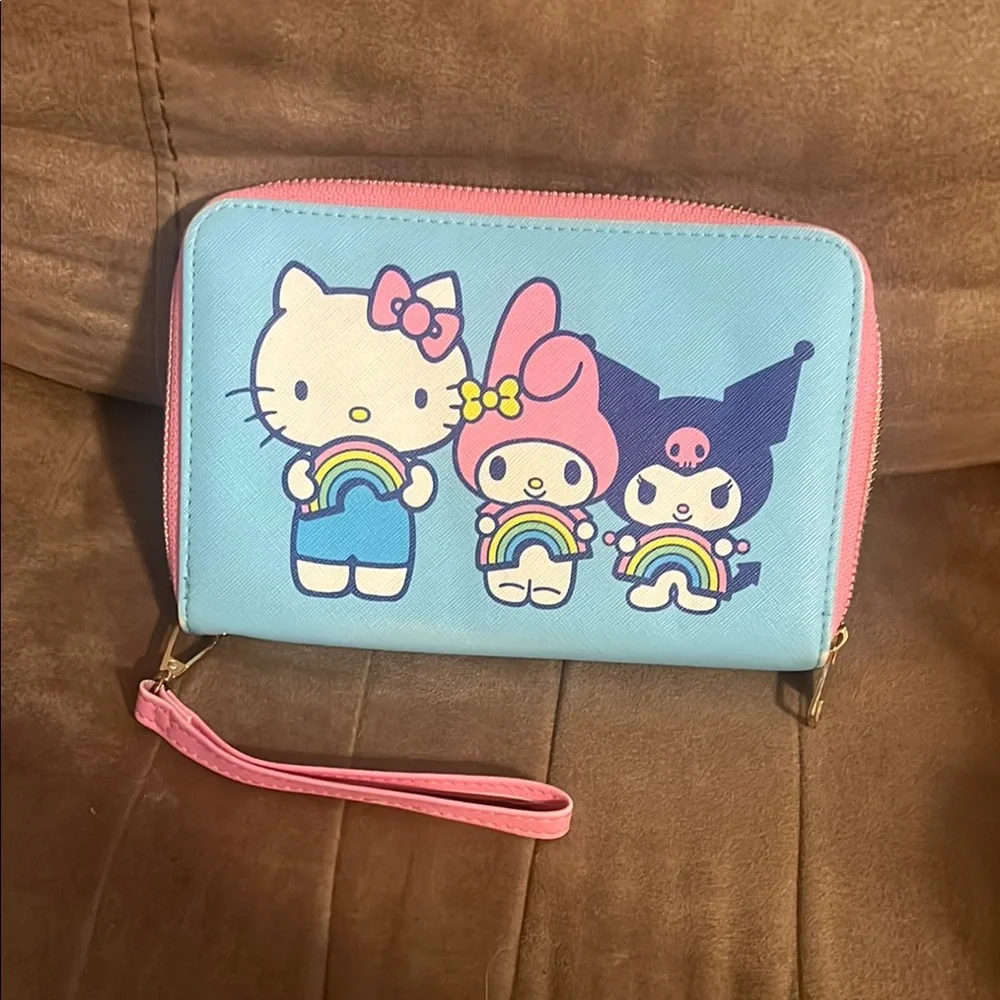 Loot Crate Turquoise Wristlet with Sanrio Characters